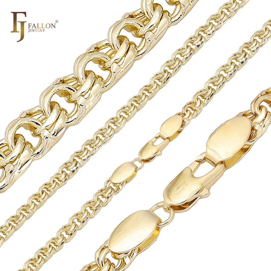 🔥 Rose Gold Bismarck spring double rolo link chains