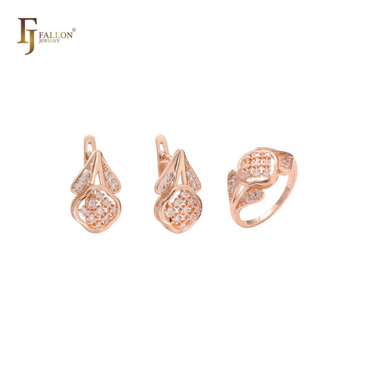 Conjunto de oro de 14 quilates con anillos