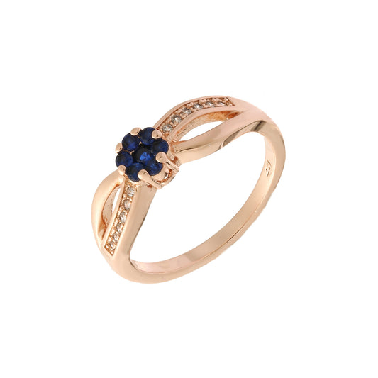 Anéis em ouro 14K, cores banhadas a ouro rosa