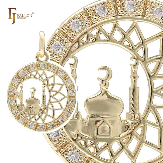 Islamic temple White Gold pendant