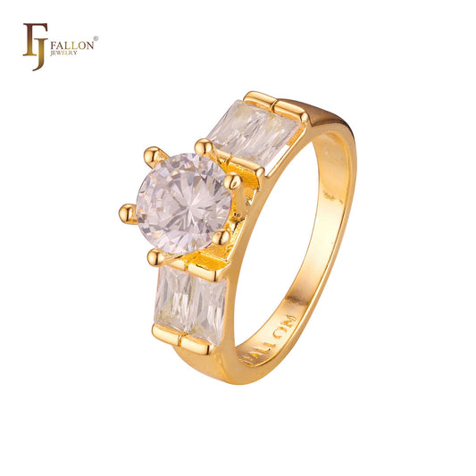 Stackable rings in 18K Gold, White Gold, 14K Gold plating colors