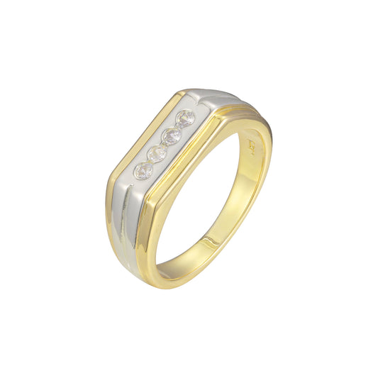 Men's rings in Rose Gold, 14K Gold, two tone plating colors