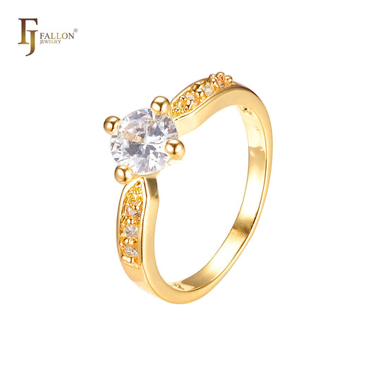Stackable rings in 18K Gold, 14K Gold plating colors