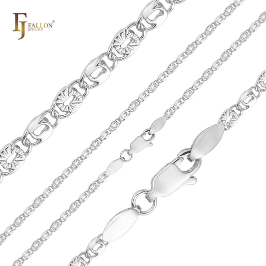 Snail link keyhole lock half star chains plated in Rose Gold