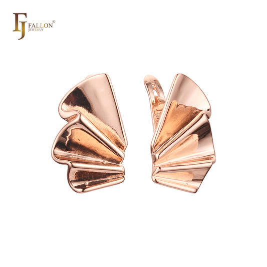 Earrings in Rose Gold, two tone plating colors