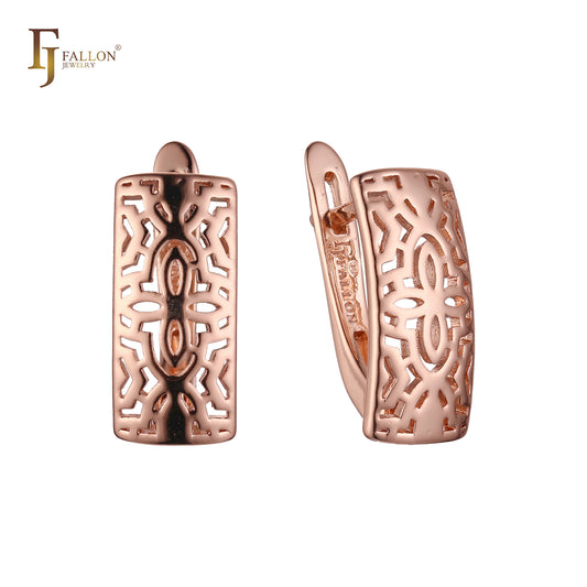 Earrings in 14K Gold, Rose Gold plating colors