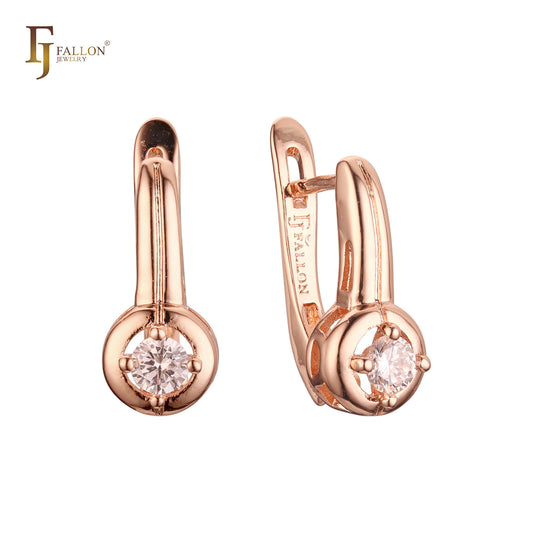 Earrings in Rose Gold, two tone plating colors