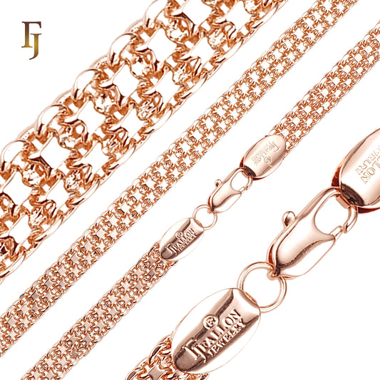 .Bismarck weaving anchor triple link Rose Gold, two tone chains