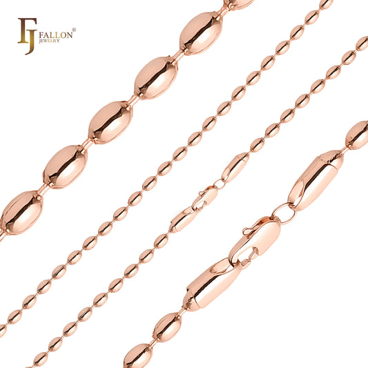 Rounded Marquise beads Rose Gold fancy Link Chain