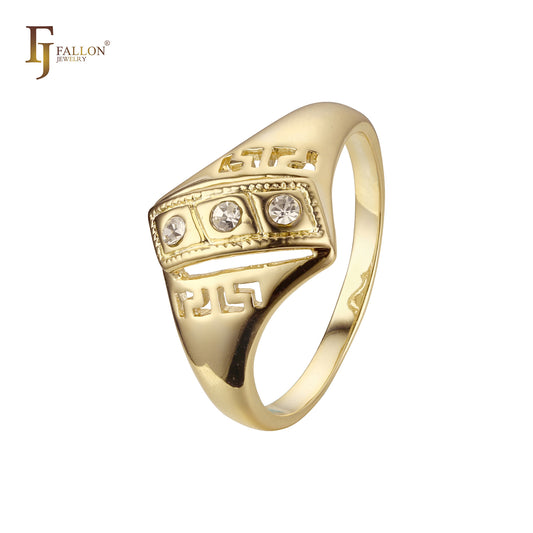 Rings in Rose Gold, two tone plating colors