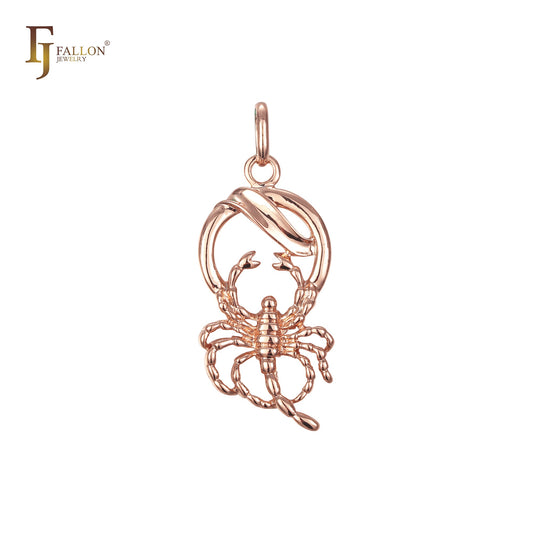 Rose Gold Zodiac portrait pendant