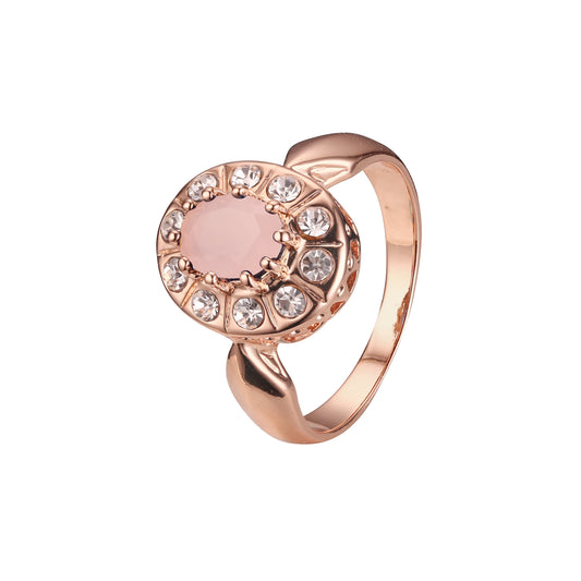 Anéis Halo em ouro rosa
