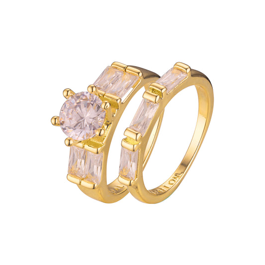 Stackable rings in 18K Gold, White Gold, 14K Gold plating colors