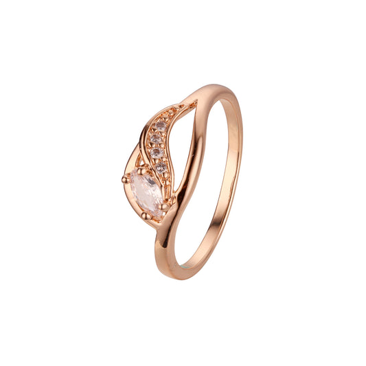 Solit?r-Marquise-Ringe aus Ros¨¦gold mit Pflastersteinen