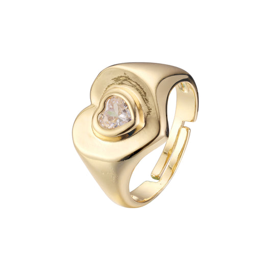 Open rings in 14K Gold, Rose Gold plating colors