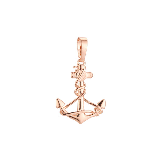 Anchor pendant in Rose Gold, 14K Gold plating colors