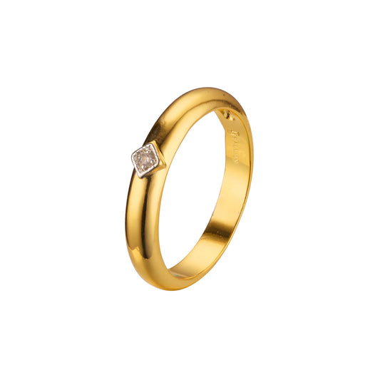 Wedding rings in 18K Gold, Rose Gold two tone plating colors