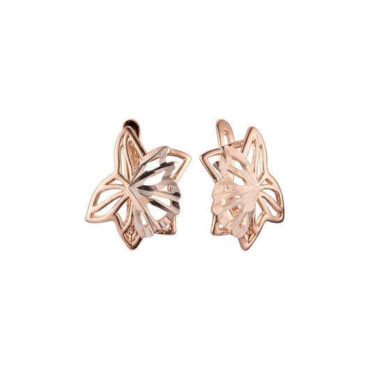 Earrings in 14K Gold, Rose Gold, two tone plating colors