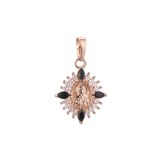 Saint Matrona pendant in Rose Gold, 14K Gold plating colors