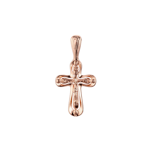 🔥 Eastern Orthodox Russian pendant in Rose Gold two tone, 14K Gold plating colors