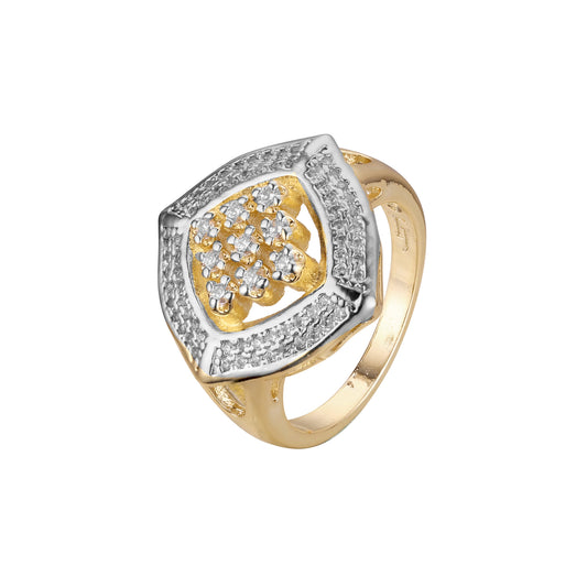 Cluster rings in 14K Gold, Rose Gold, two tone plating colors