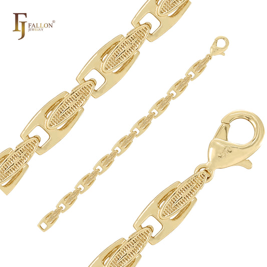 Buckets Fancy Link 14K Gold FJ Jewelry Armbänder