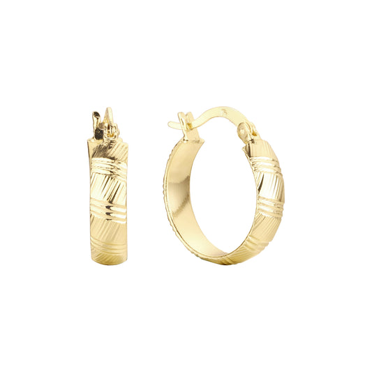 Hoop earrings in 14K Gold, 18K Gold, Rose Gold plating colors
