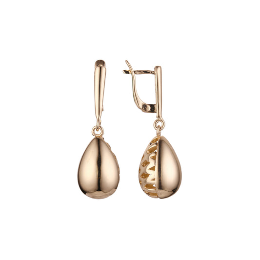 Beads drop earrings in 14K Gold, Rose Gold plating colors