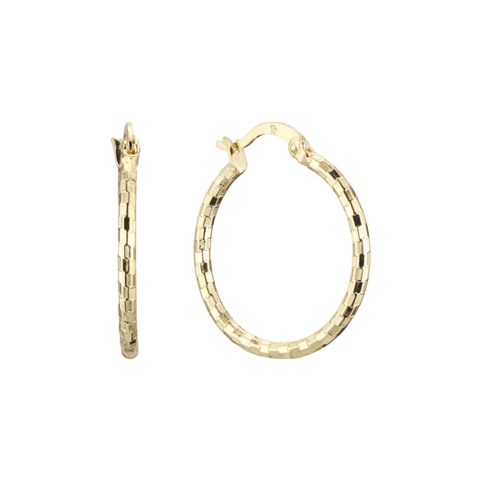 Brincos de argola de ouro 14K