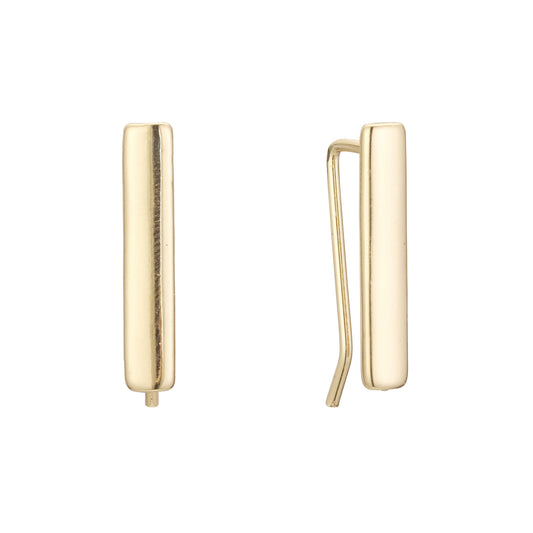 Crawler earrings in 14K Gold, Rose Gold plating colors