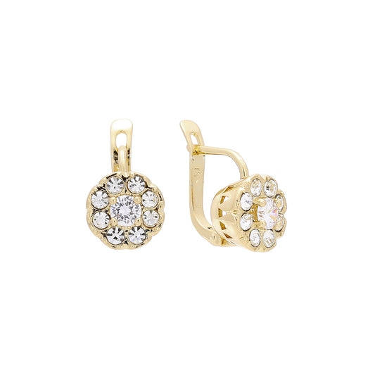 Aretes de racimo en Oro de 14K, Oro Rosa, baño de dos colores