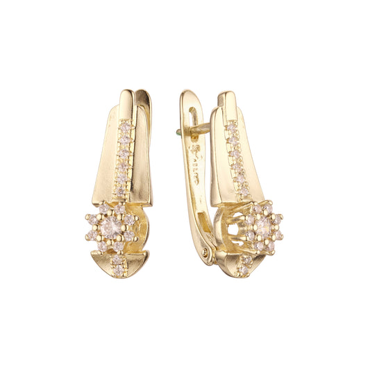 Earrings in 14K Gold, White Gold, Rose Gold, two tone plating colors