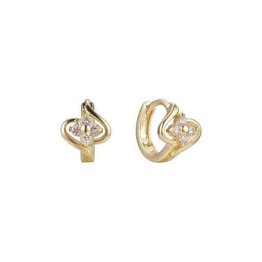 14k gold huggie earrings
