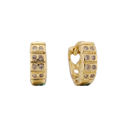 14k gold huggie earrings