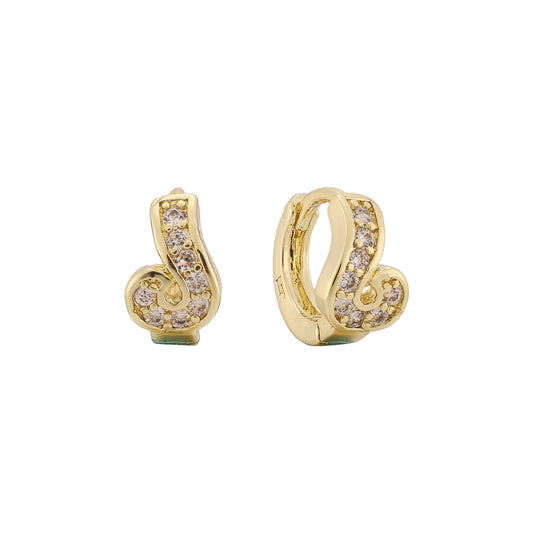 14k gold huggie earrings