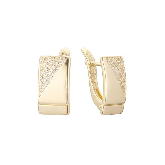 Earrings in 14K Gold, Rose Gold, two tone plating colors
