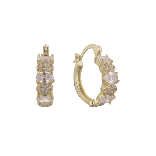 Brincos de argola de ouro 14K