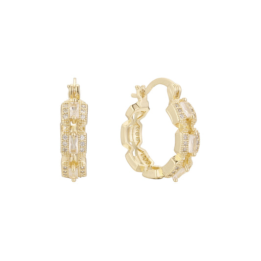 Brincos de argola em ouro 14K, cores banhadas a ouro rosa