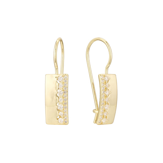 Wire hook earrings in 14K Gold, Rose Gold, two tone plating colors