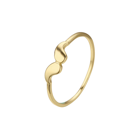 Thin angel wings rings in 14K Gold, Rose Gold plating colors