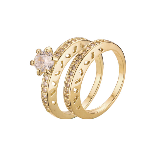 Stackable rings in 18K Gold, White Gold, 14K Gold plating colors