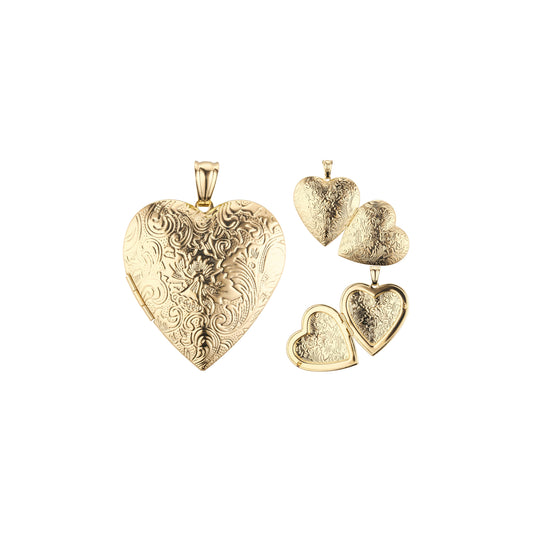 🔥 Openable heart pendant in 14K Gold & 18K Gold plating colors