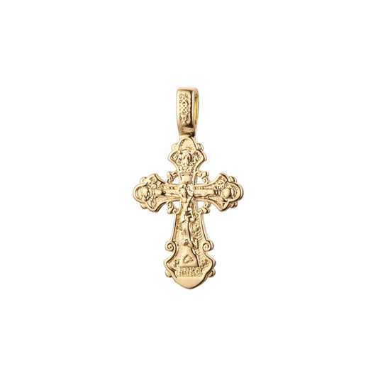 🔥 Eastern Orthodox Russian budded pendant in Rose Gold & 14K Gold plating colors