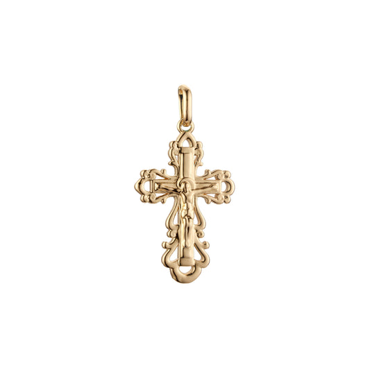 🔥 Eastern Orthodox Russian budded pendant in Rose Gold & 14K Gold plating colors