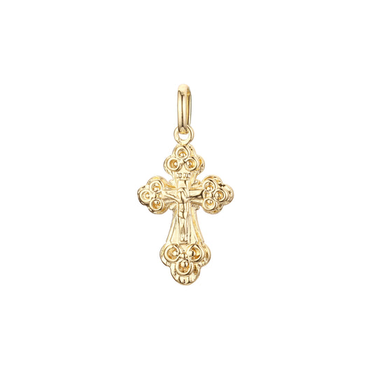 🔥 Eastern Orthodox Russian budded pendant in Rose Gold & 14K Gold plating colors