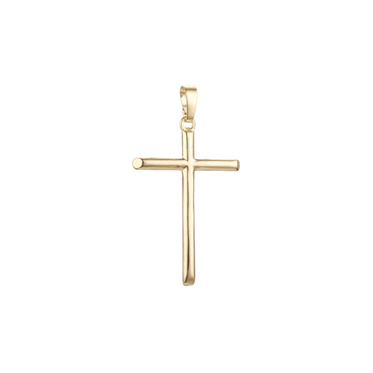 Pure Minimalism Rose Gold, 14K Gold Latin Cross Pendant