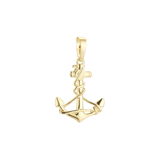 Anchor pendant in Rose Gold, 14K Gold plating colors