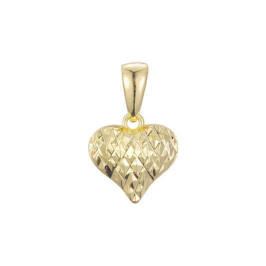 Heart pendant in Rose Gold, 14K Gold plating colors