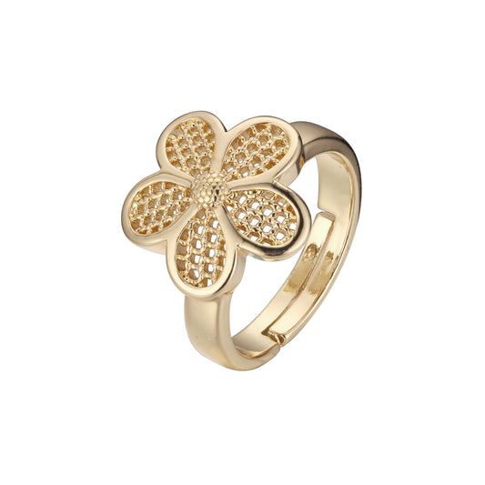 Open rings in 14K Gold, Rose Gold plating colors