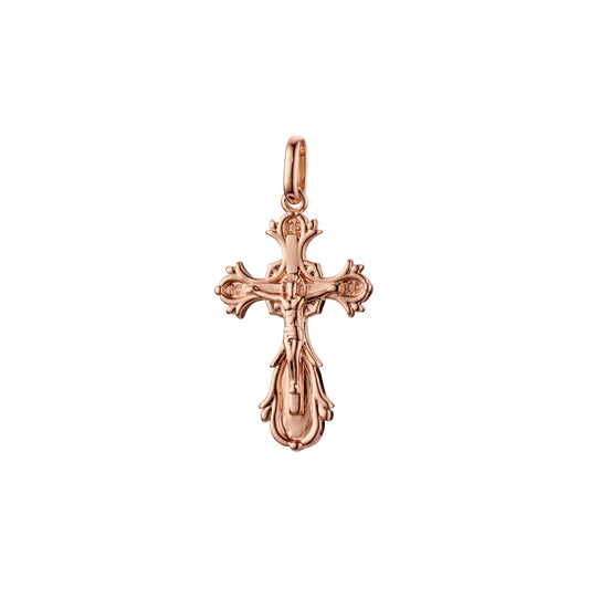 🔥 Maltese Eastern Orthodox Russian pendant in Rose Gold two tone, 14K Gold plating colors